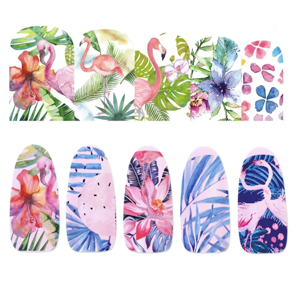 12 дизайнерские наклейки для ногтей набор Смешанные Цветочные геометрические