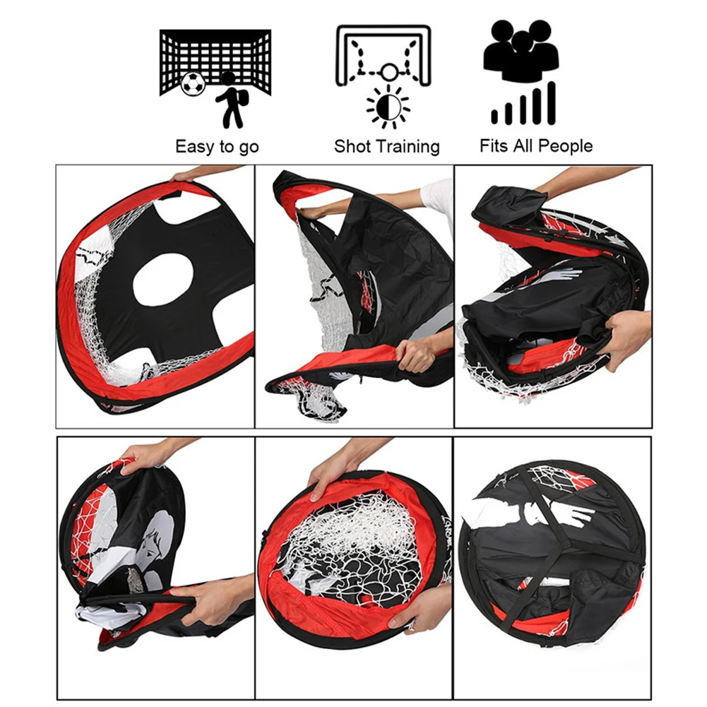 

2 In 1 Foldable Football Gate Net Teenager Durable Target Shot Soccer Goal Practice Gate Outdoor Indoor Sports Trainning Tools
