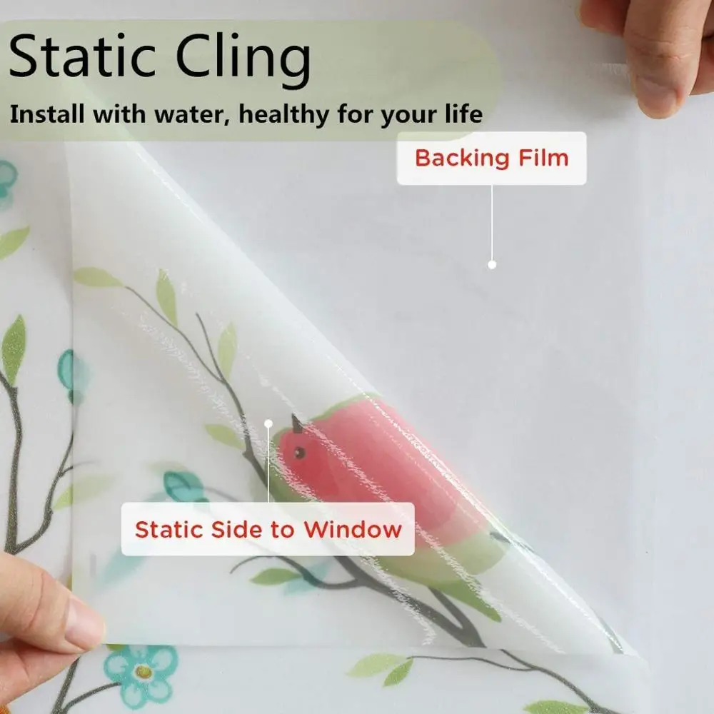 

Window Film for Uv Blocking Heat Control Privacy Matte Decorative Window Tint Stickers Static Cling Opaque Vinyl Glass Covering