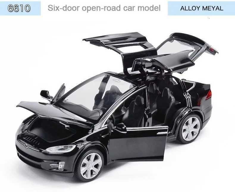 1:32 Tesla модель X90 сплав Diecasts модель автомобиля Высокая Имитация металлические транспортные средства автомобиль оттягивание 6 открытая дверь игрушки для детей Подарки