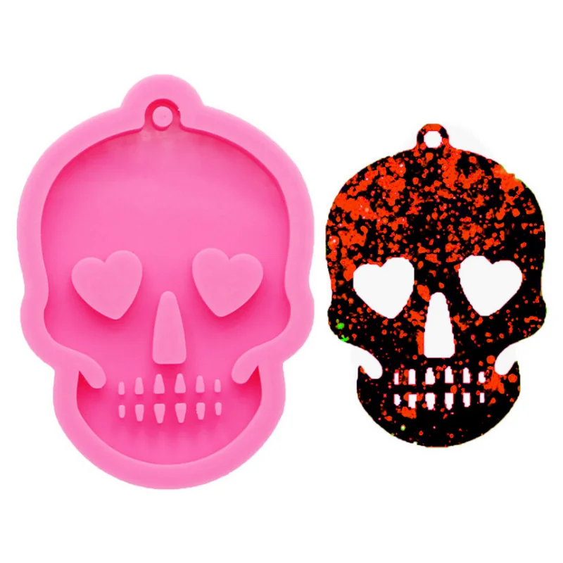 DIY брелок в форме черепа из эпоксидной смолы силиконовая форма ювелирное