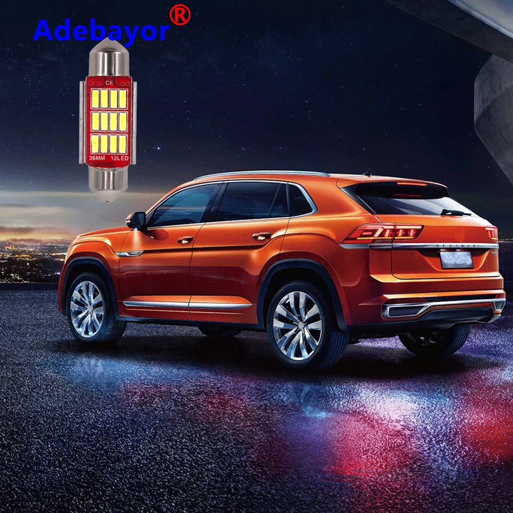 200 шт. гирлянда C5W CANBUS без ошибок авто светильник 12 SMD 4014 светодиодный 31 мм 36 мм/39