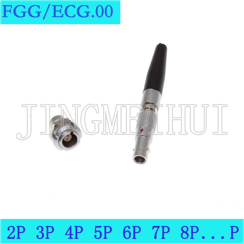 

A Pair FGG/ECG.00.2P 3P 4P Push-Pull Self-Locking Metal Quick Plug and Female Socket ConnectorSuitable for 3.0mm Cable