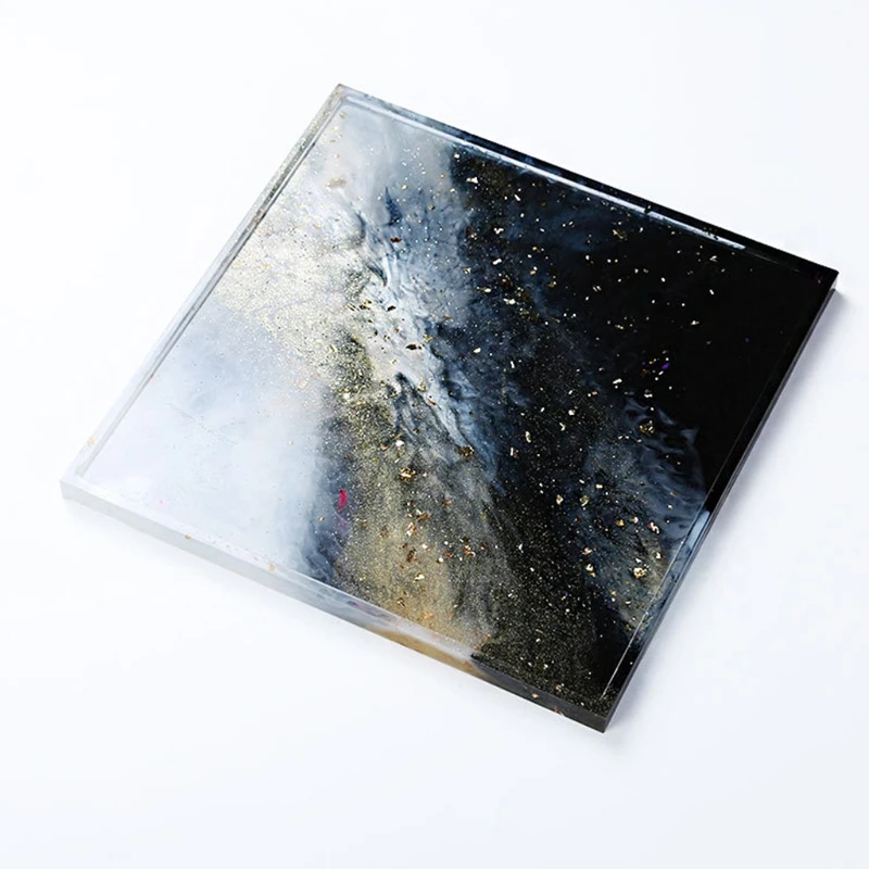 

Silicone Resin Tray Mold Epoxy Resin Casting Mold for DIY Vanity Tray Jewelry Tray Serving Board and Serving Tray Mold