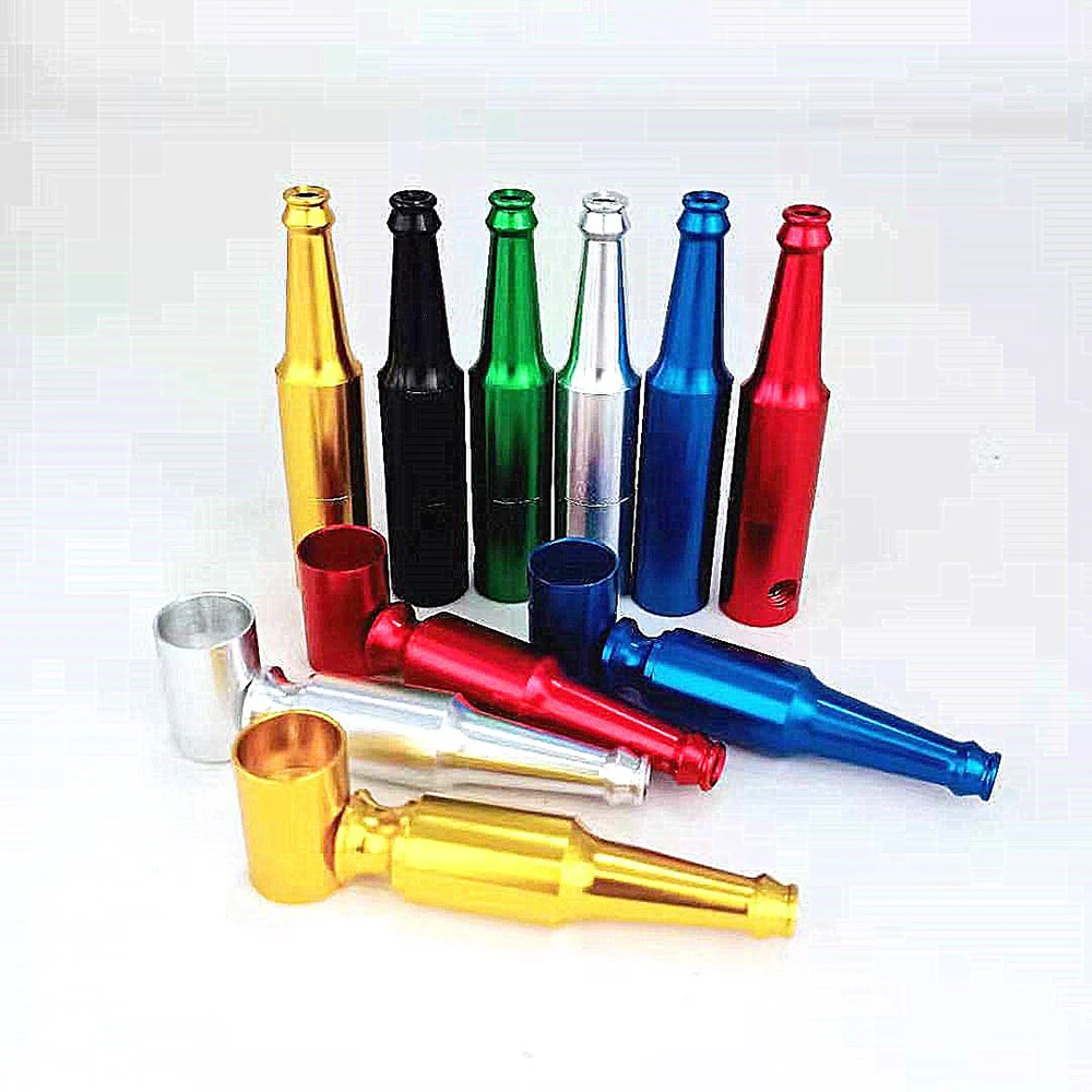 2019 Creative Mini Beer Bottle Smoking Pipes Portable Cigarette Holder Funny Gifts Pipe Herb Tobacco Smoke Grinder |