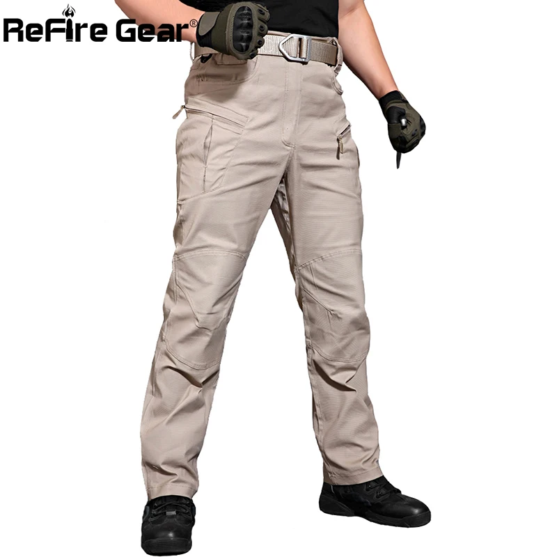 Мужские брюки карго ReFire Gear хлопковые с карманами тактического типа армейские для