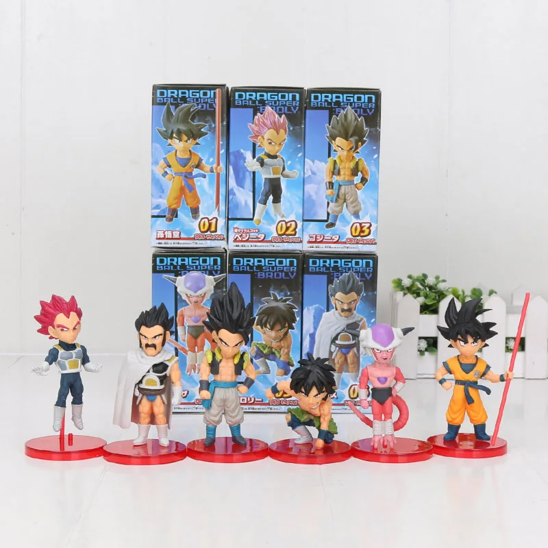 6 шт./компл. 5-7 см Dragon Ball Z Фос Сон Гоку Сын Гохан Вегета пикколо Kuririn Мастер Роши ПВХ, Коллекционная модель, футболка с рисунком персонажей игры «подарки - Цвет: 14 with box