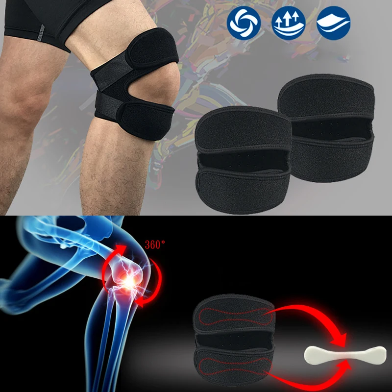 

1 Pc Adjustable Sports Knee Pad Pressurized Elastic Knee Pads Protector Outdoor Fitness Gym Hiking Running Patella Leg Guard