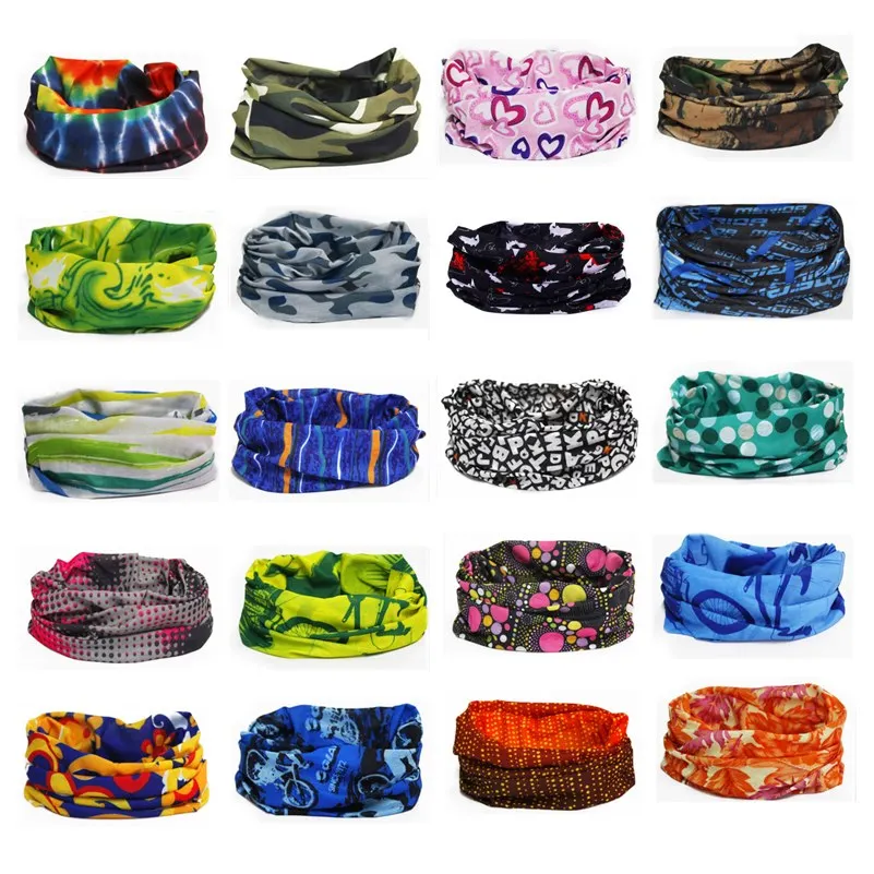

28 Styles Neck Tube Warmer Scarf Outdoor Sport Bicycle Cycling Riding Magic Headband Sports Scarves Cycle Bandana Headwear Ring
