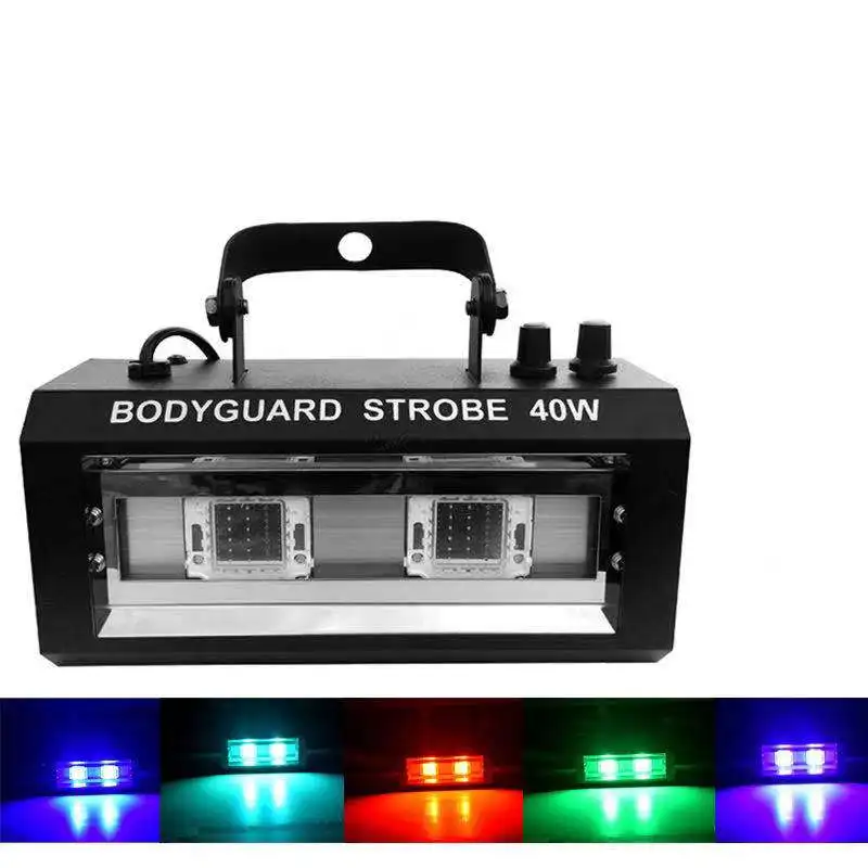 

YSH RGBW Strobe Light LED Disco Strobe Lights 40W DJ Flashing Stage Light for KTV Party Lighting Christmas Decoration for Home