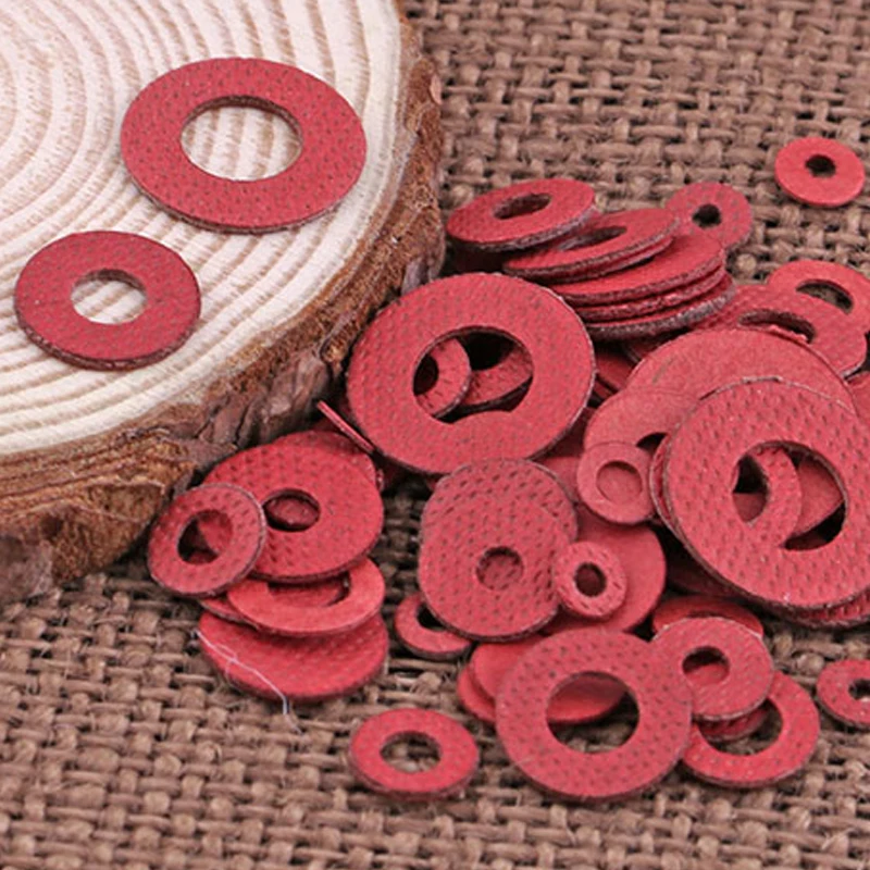 Красная бумажная шайба красная Стальная Плоская стальная фотоизоляционная