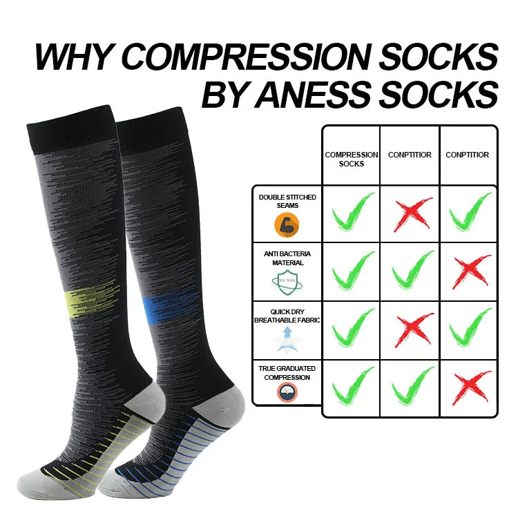 Calcetines Compresivos Medias De Compresion 6 PAIRS Compressie Sok Compression Sock Wholesale Compression Socks Medical Women