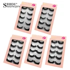 35 пар 3D норковые ресницы мягкие натуральные длинные накладные ресницы пушистые мягкие мерцающие многоразовые ресницы Искусственный макияж инструменты для наращивания