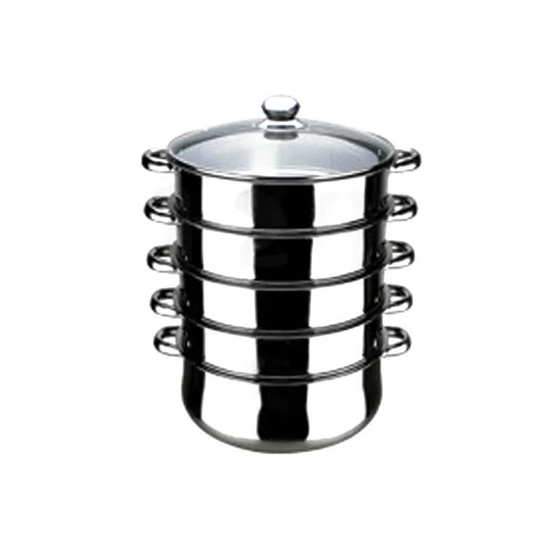 

5 Tier 28/30/32cm Diameter Stainless Steel Steamer Steaming Pot Energy-saving Steamer Boiler Home Kitchen Dining Room Cookware