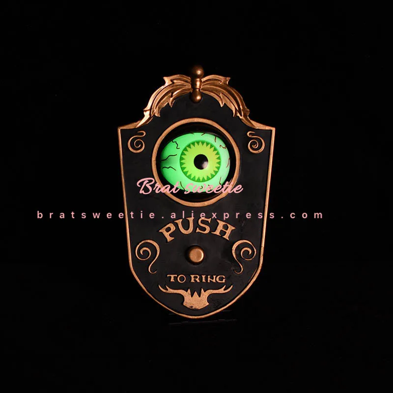 Дверной звонок с анимационным глазным яблоком на Хэллоуин со спутанными звуками