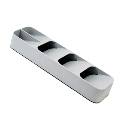 for cutlery-Gray Basedidea, органайзер для кухонного ящика, лоток для хранения столовых приборов, ложка, нож, вилка, посуда, лоток для хранения, держатель для хранения ножей - Цвет: for cutlery-Gray