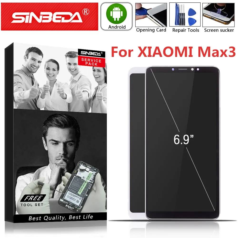 6 9 &quotОригинальный ЖК-дисплей для Xiaomi MI Max 3 сенсорный экран с рамкой дигитайзер Max3