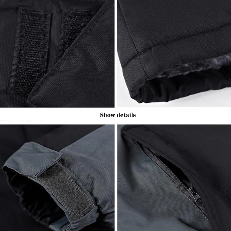 

New Mens Water Resistant Windbreaker Hiking Camping Coat Outdoor Sport Autumn Winter Thick Warm Jacket Skiing Male Jackets