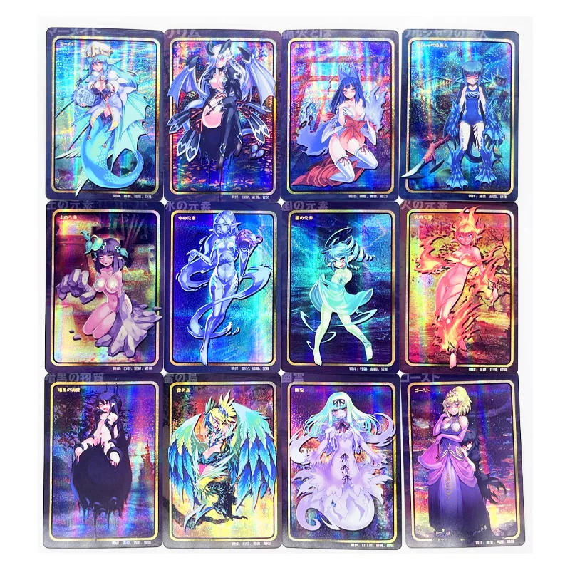 Juego de 32 unids/set de chicas Monster N &deg; 2, juguetes, pasatiempos, coleccionables, colecci&oacute;n de juegos, tarjetas de Anime-0