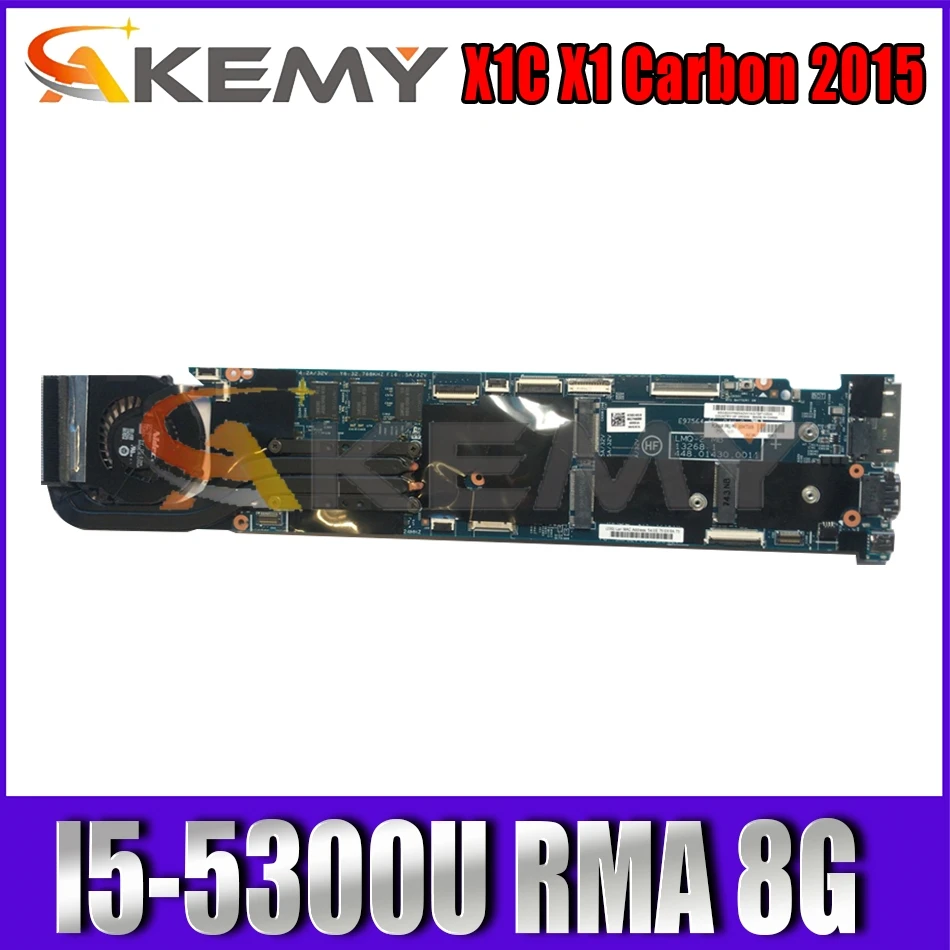 

Akemy 13268-1 448.01430.0011 For Lenovo ThinkPad X1C X1 Carbon 2015 I5-5300U RMA 8G 00HT347 00HT359 Laptop Motherboard Tested Ok