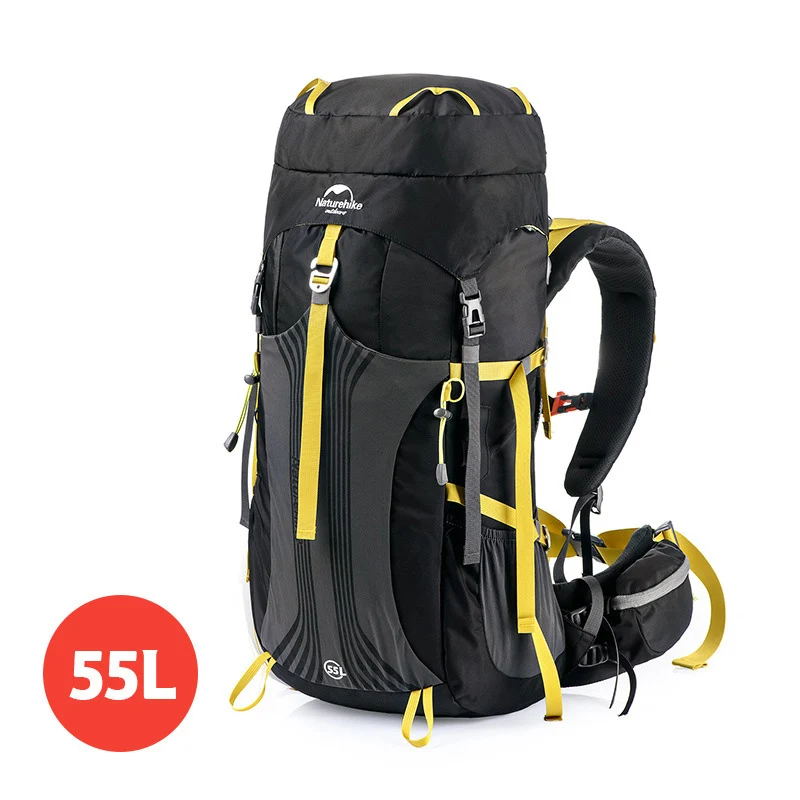 55L Black Naturehike NH16Y020-Q 55L 65L внутренняя рама рюкзаки пакет для треккинга кемпинга туризма путешествия альпинизма путешествия Expedition - Цвет: 55L Black