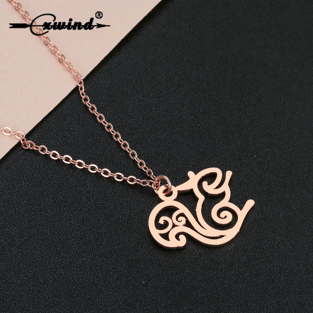 

Cxwind Stainless Steel Lovely Squirrel Necklace Cute Animal Hamster Pendants Necklaces Choker for Women Kids Charm Jewelry