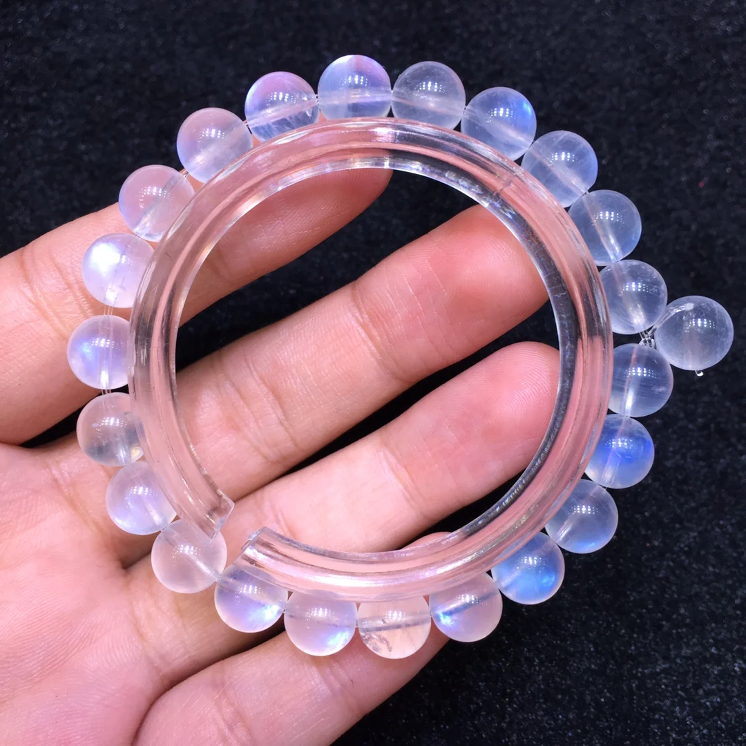 

Natural Moonstone Transparent Bracelet Beaded Chain Jewelry Grass Flower5pcs/Lot Wholesale Crystal Clear Pulseiras Feminina