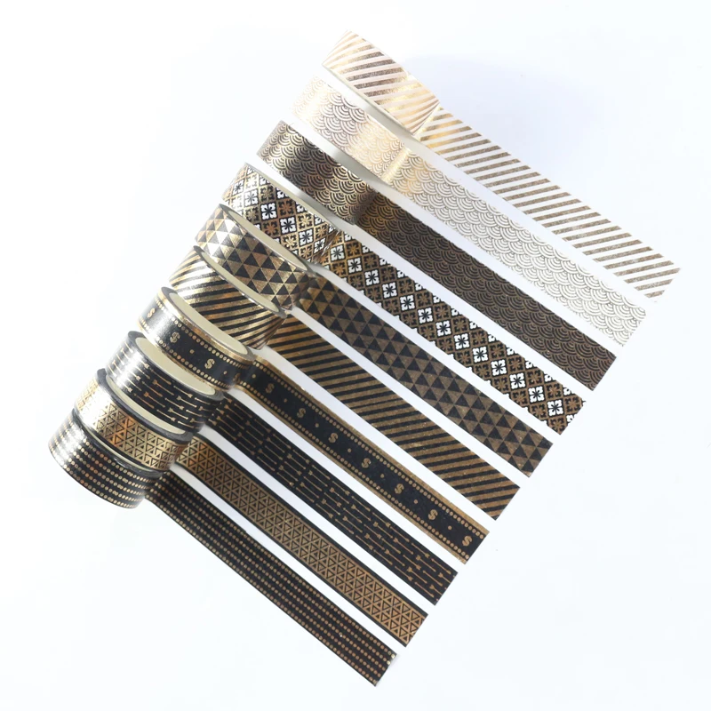 Набор из черной и золотой фольги Domikee 10 шт.|Офисный скотч| |