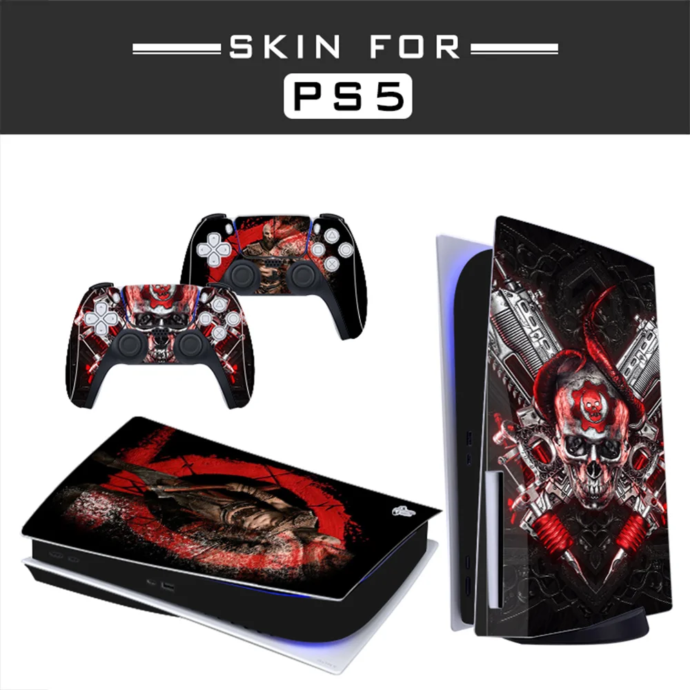 

Наклейки для консоли Playstation 5 и 2 контроллера, стиль 1