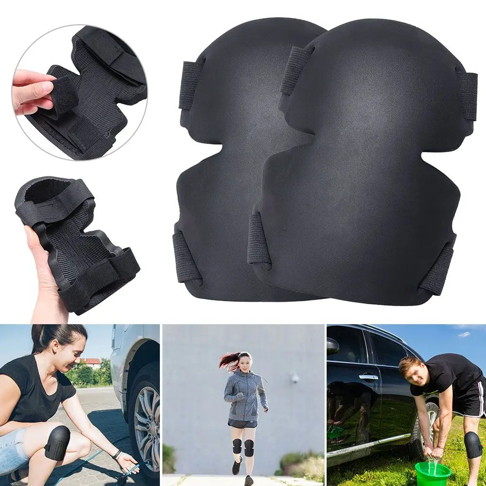 

1 Pair Black Soft and Durable Padding Professional Knee Pads Protective Gear Kneen Protector Workplace Safety Supplies