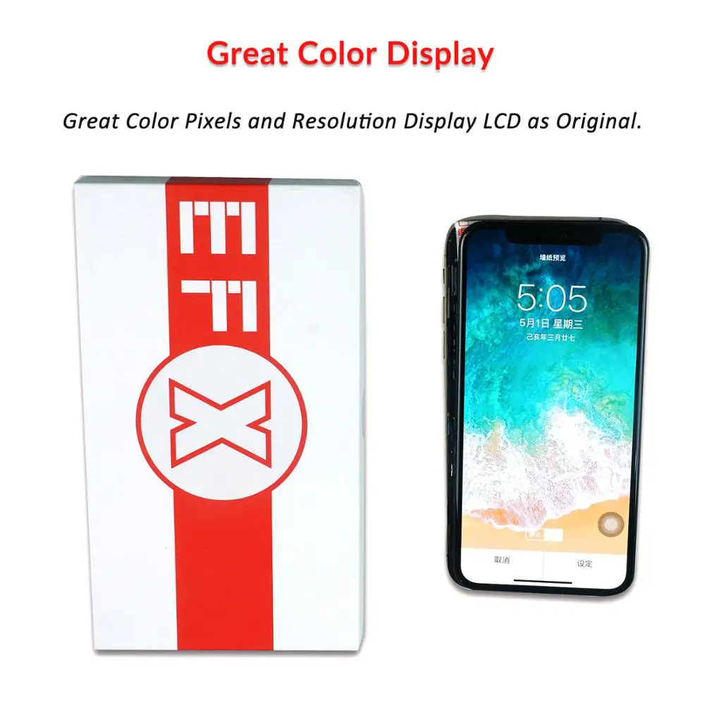 10 шт. E Faith Amoled дисплей для iphone X XS ЖК экран XR дигитайзер в сборе Замена OLED lcd черный