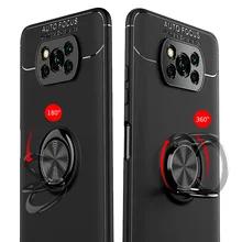 For Xiaomi POCO X3 Pro Case,Poco X3 NFC Phone Case,Shockproof  Protective Magnetic Ring Case for Poco M3 POCO F3 Phone Cover