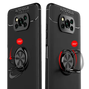 for xiaomi poco x3 pro casepoco x3 nfc phone caseshockproof protective magnetic ring case for poco m3 poco f3 phone cover free global shipping