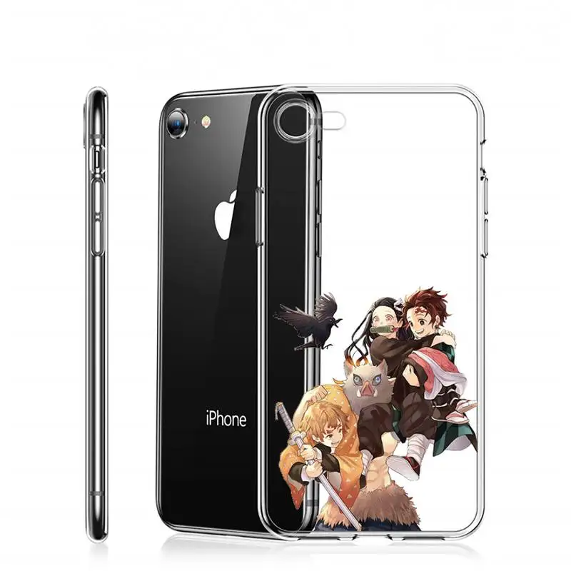 

Demon Slayer Japan anime Phone Case Transparent for iPhone 6 7 8 11 12 s mini pro X XS XR MAX Plus