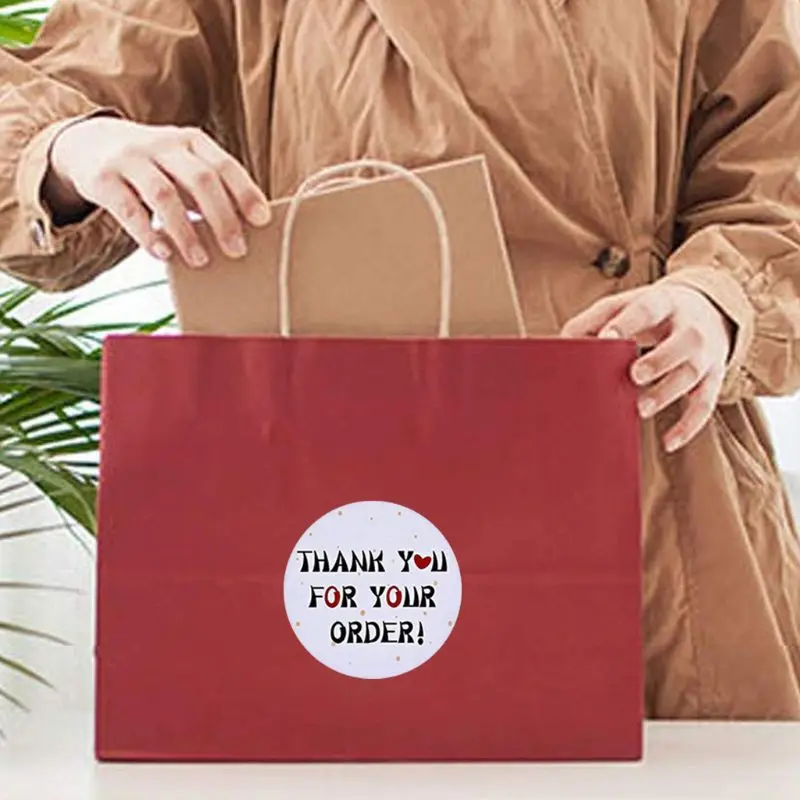 500 шт. благодарим вас за ваш заказ наклейки печать этикеток для выпечка в подарок