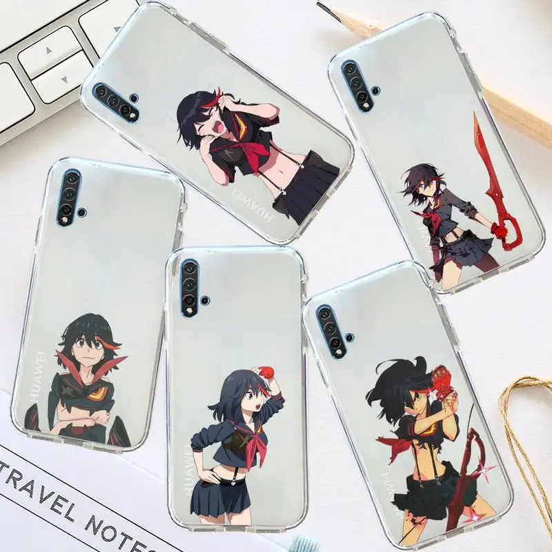 

Kill la kill Japan anime Phone Case Transparent for Huawei honor P mate 40 20 30 10 50 i 9 x mate pro lite 8a