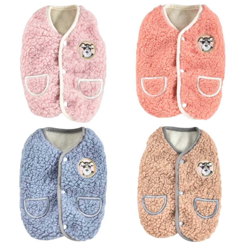 Одежда для собак одежда жилет из овечьей шерсти теплый пальто щенков кошек