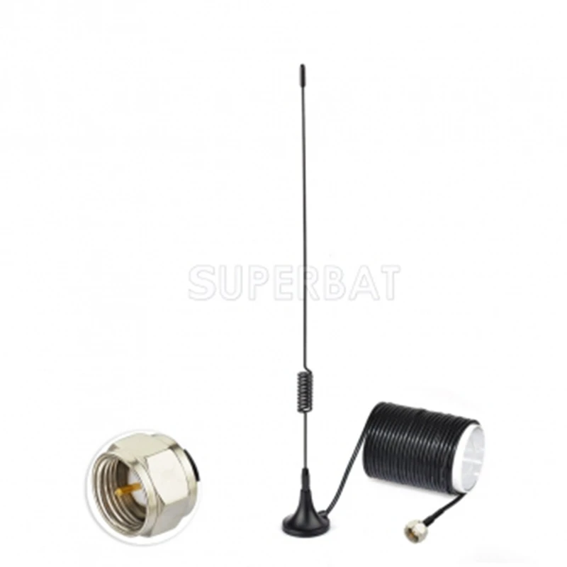 

Superbat Magnetic Base FM Antenna F Type Male Connector for Denon Pioneer Onkyo Yamaha Radio Receiver