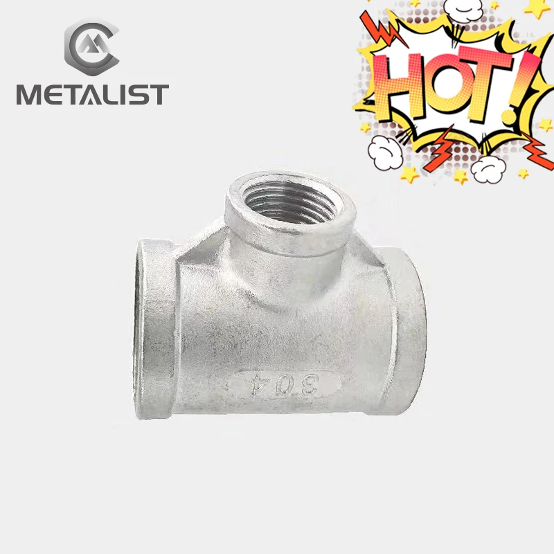 Металлический высококачественный BSP DN50-DN8 Женский тройник с резьбой
