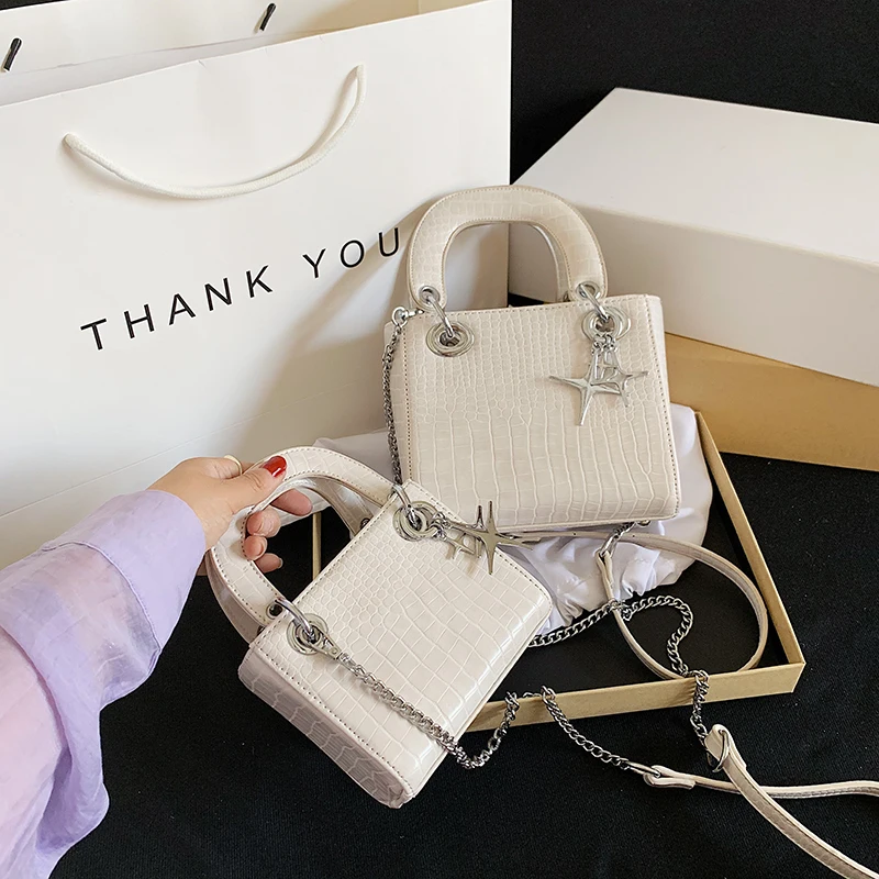 Женский квадратный кошелек тоут с узором под крокодила новинка 2020 женская