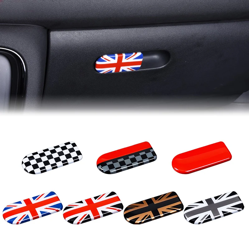 Car Glove box handle decoration Storage box cover sticker Car styling Accessories For MINI Clubman COOPER F54 F60 Countryman