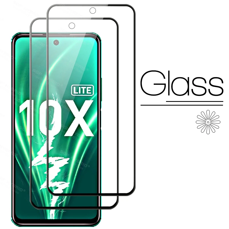 Полное покрытие для Huawei Honor 10x Lite стеклянный протектор экрана чехол 10x10xlite Honor10x lite