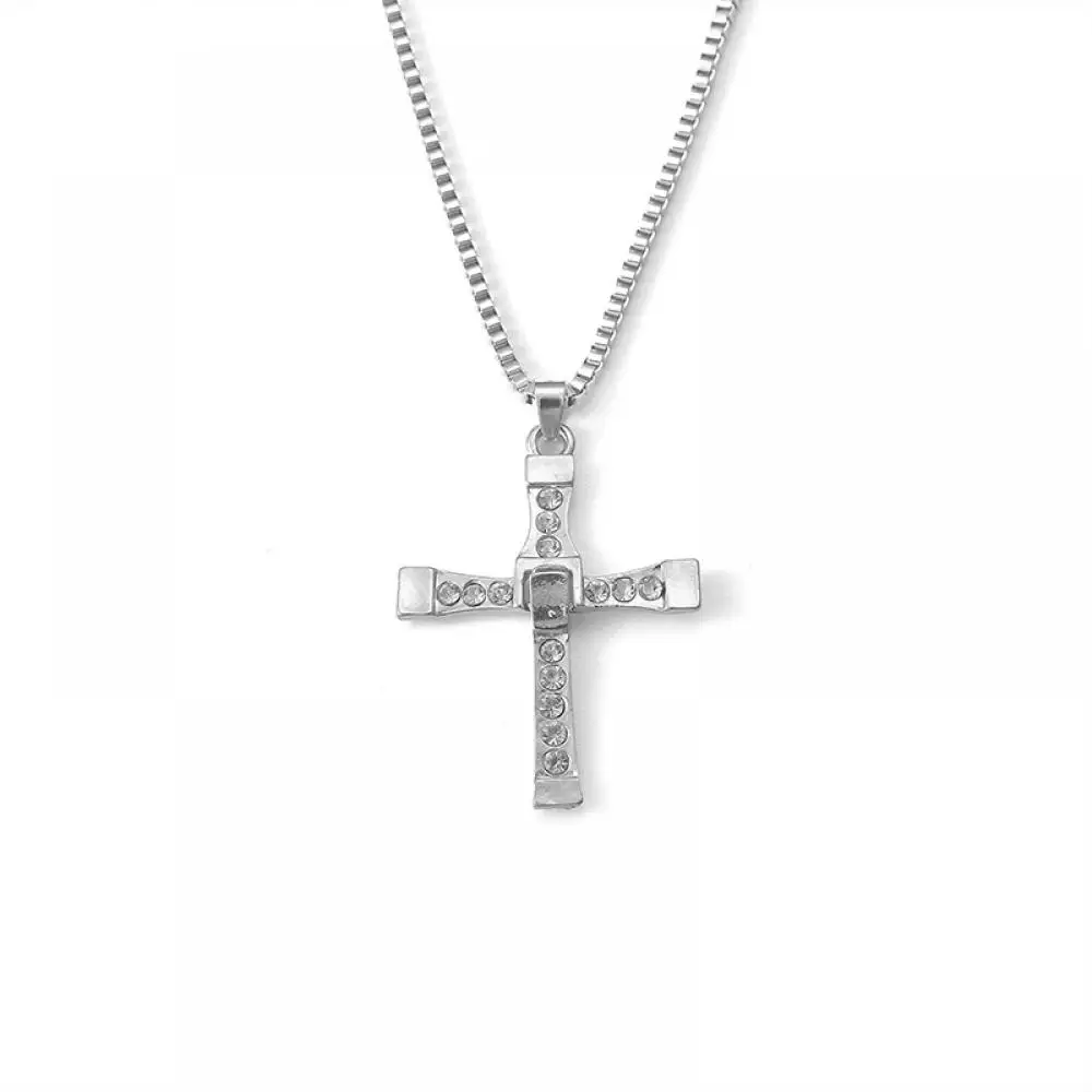 Лидер продаж металлическое ожерелье в виде креста простое модное подарок для