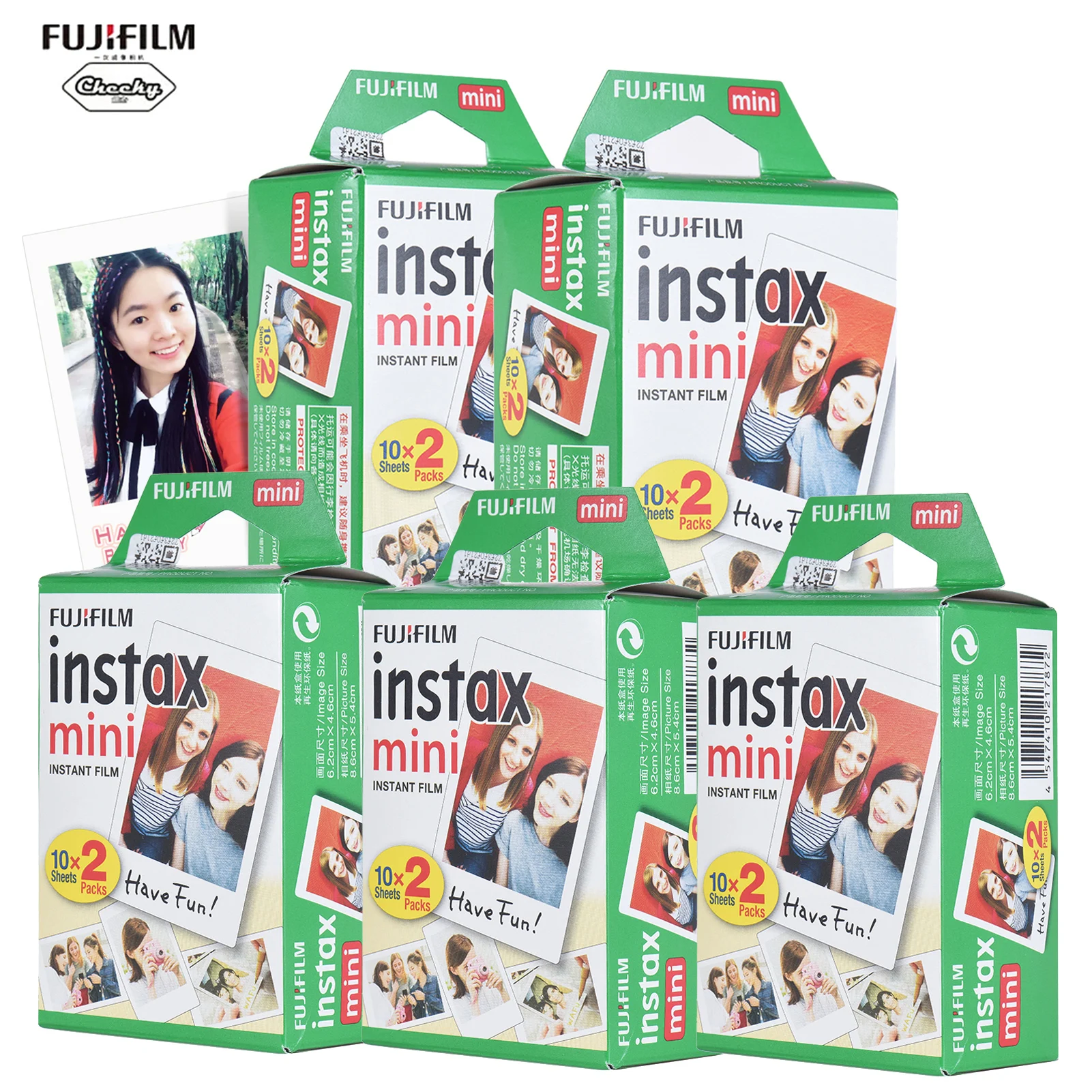 Белая фотобумага Fujifilm Instax Mini 20-100 листов альбом для моментальной печати Fuji