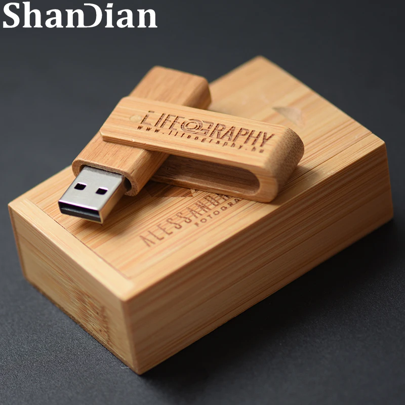 SHANDIAN деревянный USB флеш-накопитель поворотный древесины Флеш накопитель 128GB/8GB/16GB/32GB/64GB логос клиента Memory stick подарок U диска