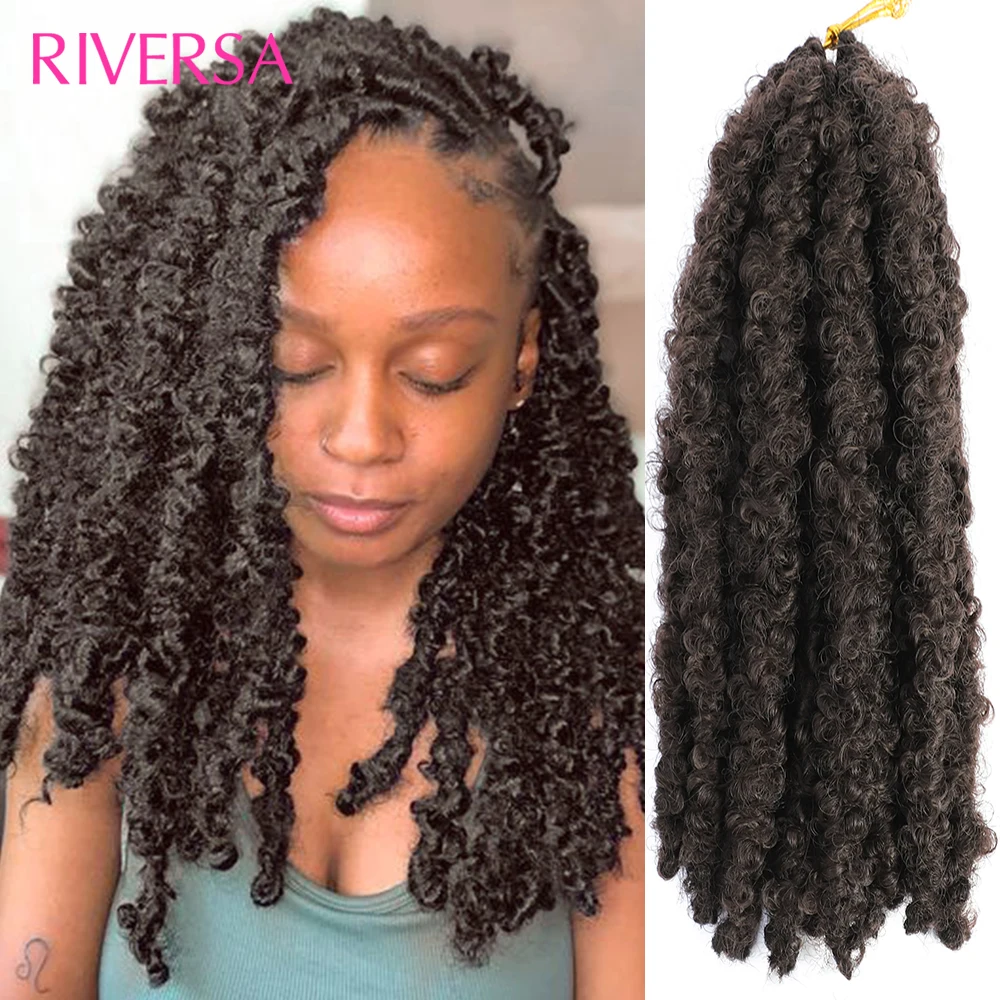 12 14inch Butterfly Locs Crochet Hair Braids 1B 4 27 30 BUG# Soft Original Butterfly Faux Locs Crochet Hair Extensions For Women