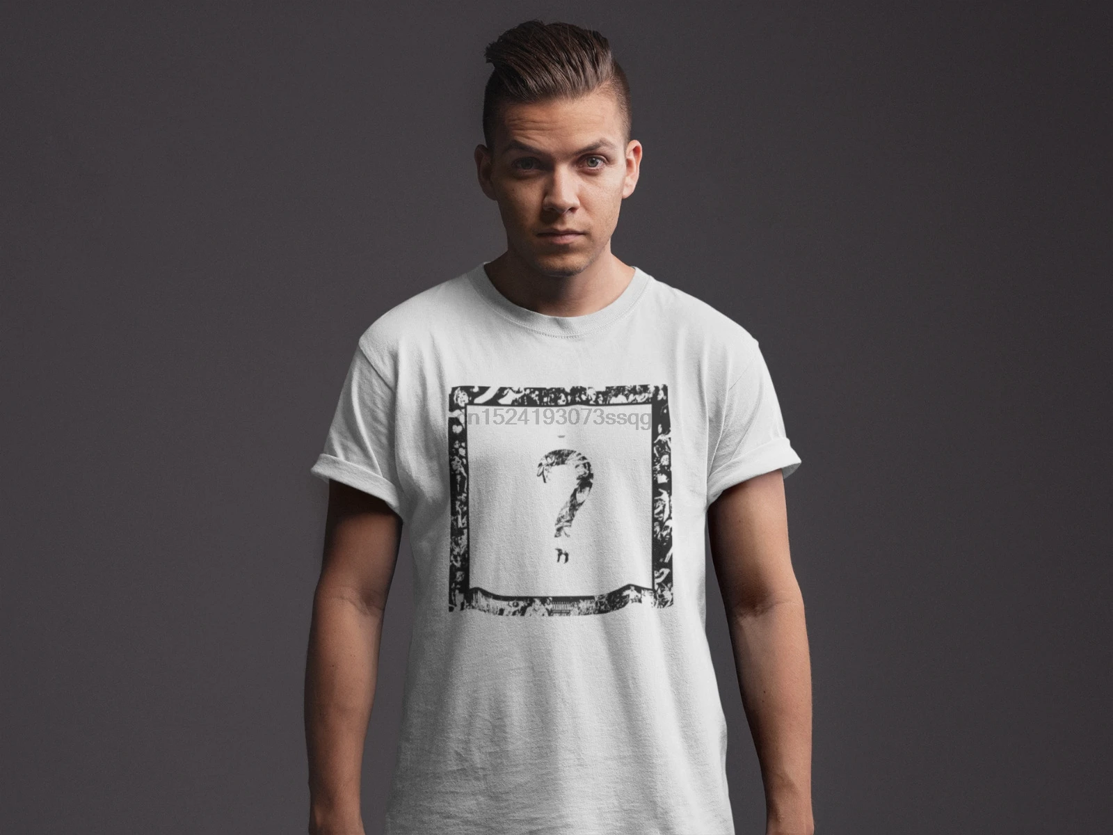 Revenge Sad RIP XXXTentacion Question Mark Rap merch 17 белая футболка в стиле хип хоп|Мужские футболки| |