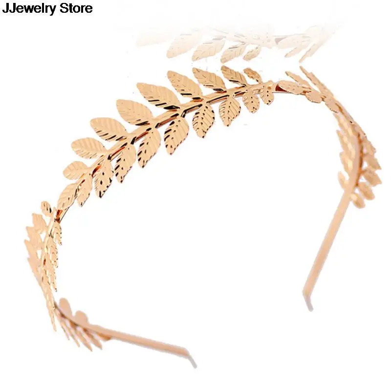 Fashion Gold Plated Metal Leaf Headband Hairband for Women Wedding Hair Accessories Elegant Silver Leaves Head Forehead Jewelry |