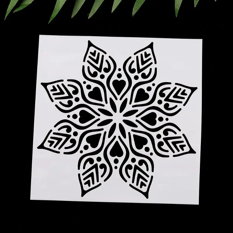 

16pcs/set Mandala Drawing Template Ruler Stencil Painting Board DIY Album Decor E65A