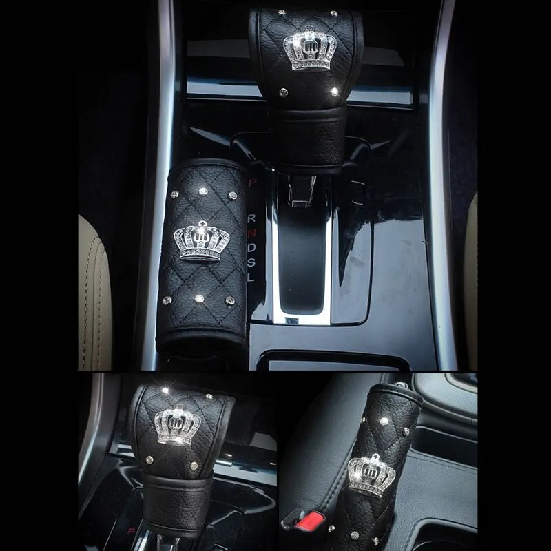 

Universal Car Safety Seat Belt Cover Shoulder Pad Shift Knob Padding Suit Hand Brake Lever Cover Auto Styling Accessories